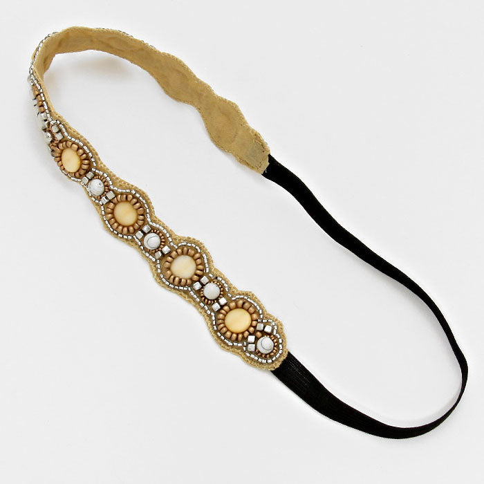 iLLASPARKZ Boho Bead Stretch Headband