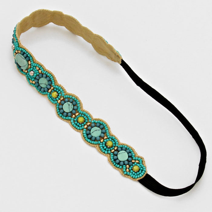 iLLASPARKZ Boho Bead Stretch Headband