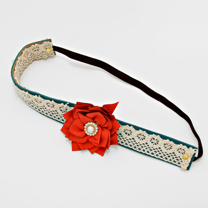 iLLASPARKZ Flower Accented Lace Headband