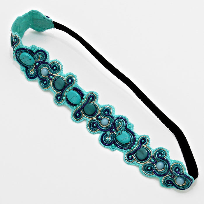 iLLASPARKZ Boho Bead Accented Stretch Headband