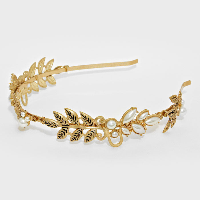 iLLASPARKZ Pearl Accented Laurel Headband