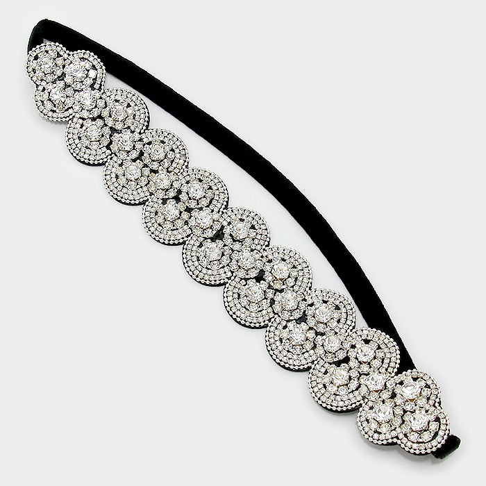 iLLASPARKZ Felt back crystal rhinestone stretch headband