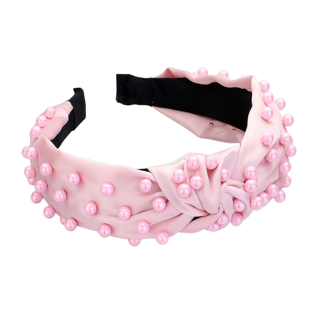 iLLASPARKZ Pearl Decorated Knot Headband