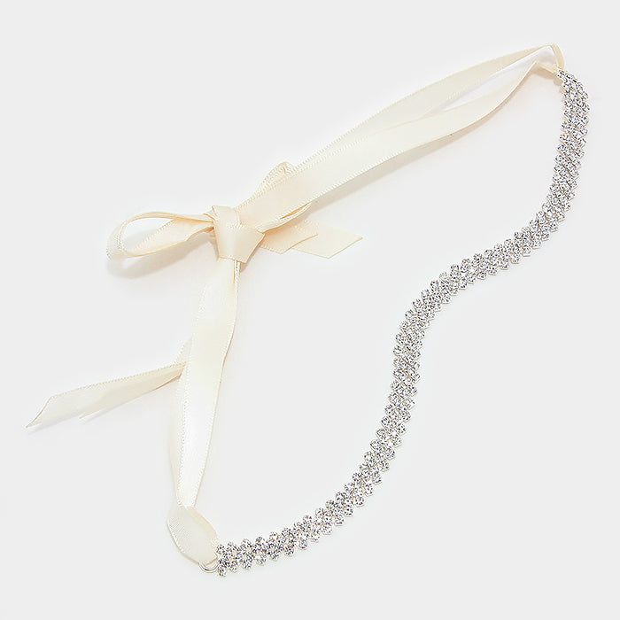 iLLASPARKZ RHINESTONE RIBBON TIE ON HEADBAND