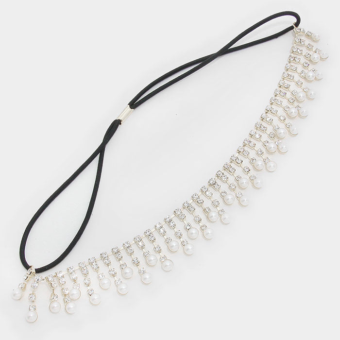 iLLASPARKZ Crystal pearl stretch headband