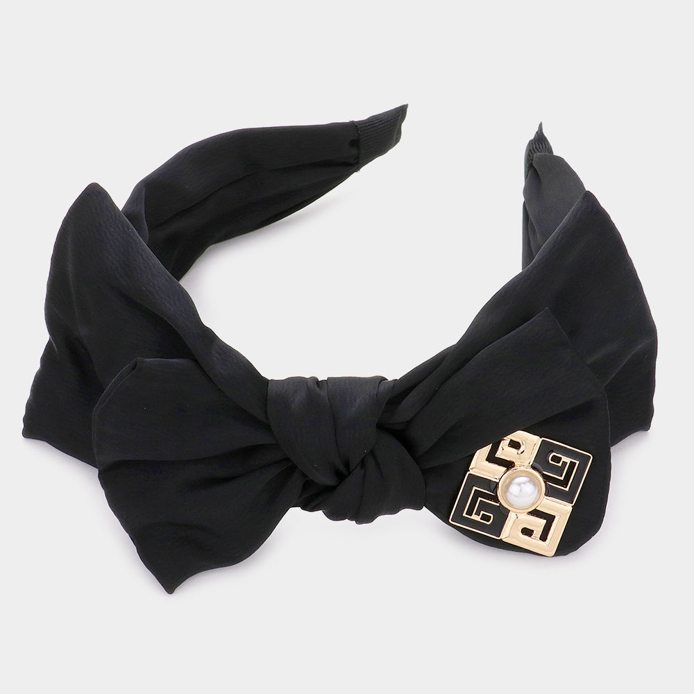 iLLASPARKZ Greek Pattern Pointed Bow Headband