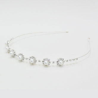 iLLASPARKZ Crystal Rhinestone Pearl Flower Headband