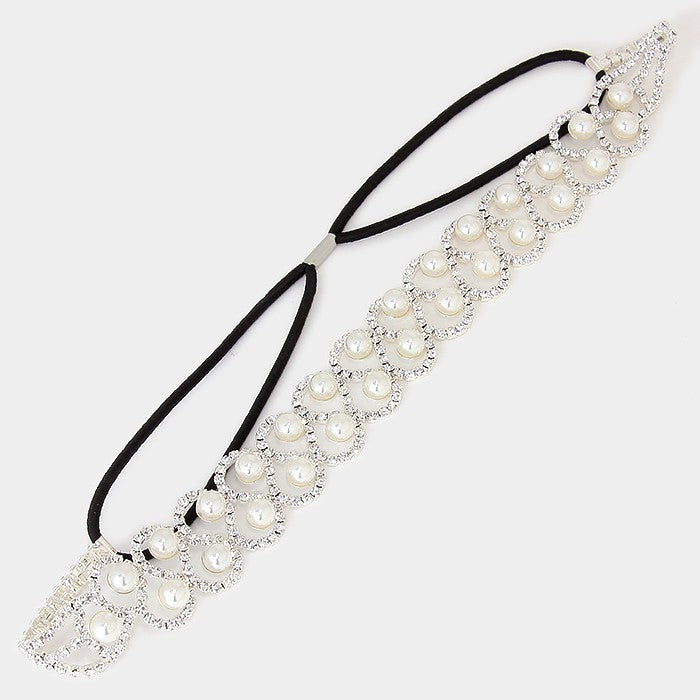 iLLASPARKZ Crystal Pearl Stretch Headband