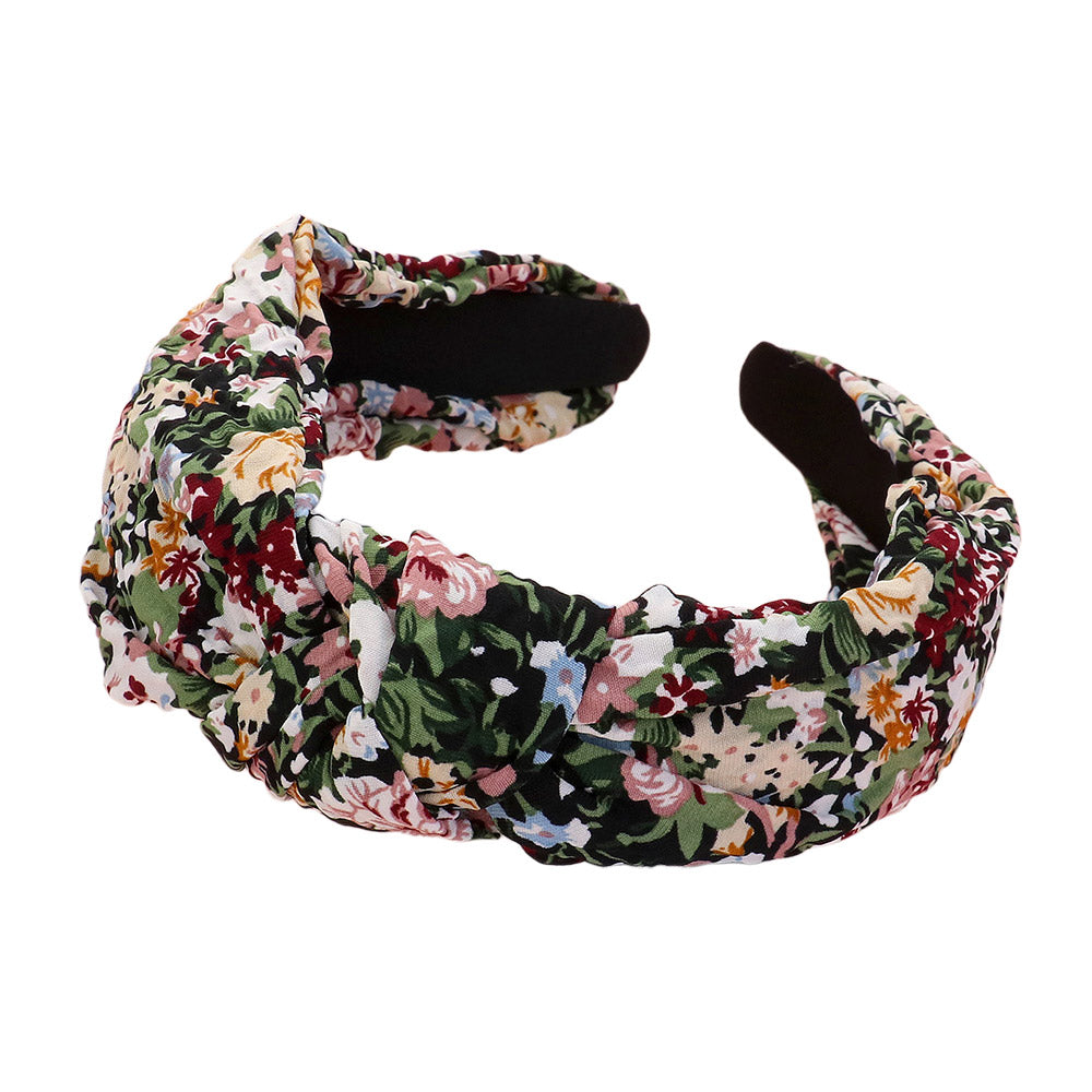 iLLASPARKZ Wild Flower Pattern Printed Knot Headband