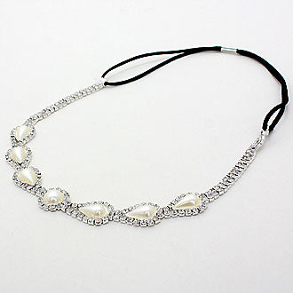 iLLASPARKZ Pearl Droplet Stretch Headband