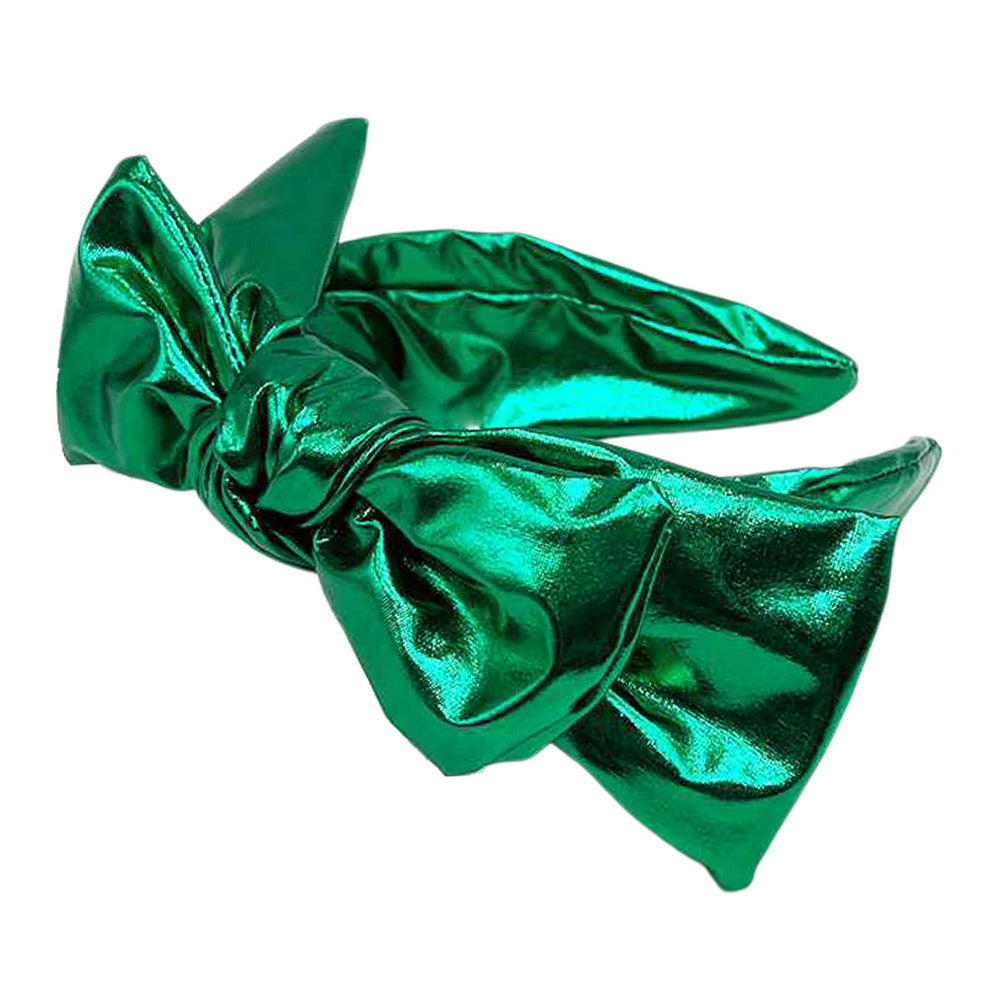 iLLASPARKZ Christmas Metallic Knot Bow Headband