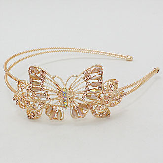 iLLASPARKZ Pave Butterfly Metal Headband