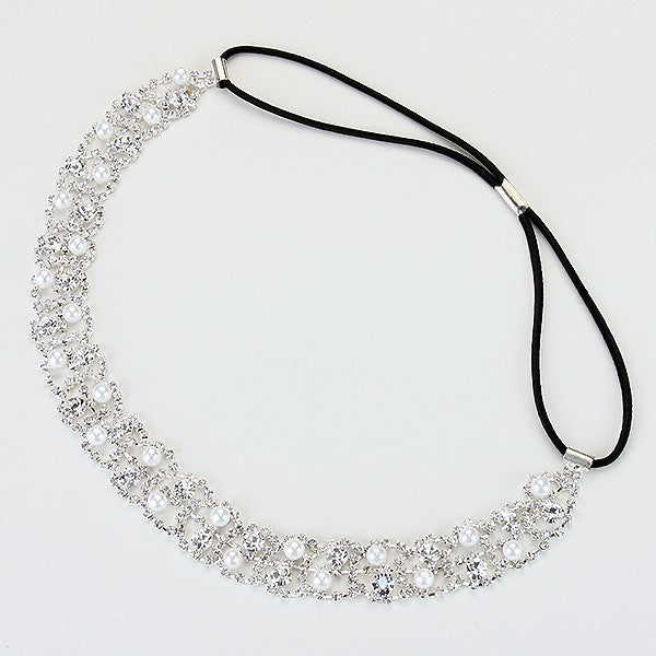 iLLASPARKZ Rhinestone Pearl Stretch Headband