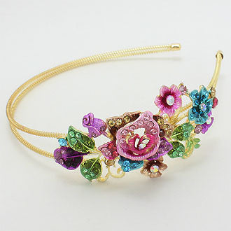 iLLASPARKZ Crystal Rose Metal Headband