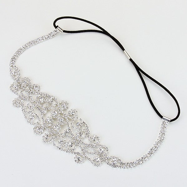 iLLASPARKZ Rhinestone Curlicue Stretch Headband