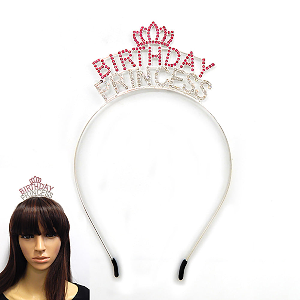 iLLASPARKZ BIRTHDAY PRINCESS Rhinestone Embellished Message Headband