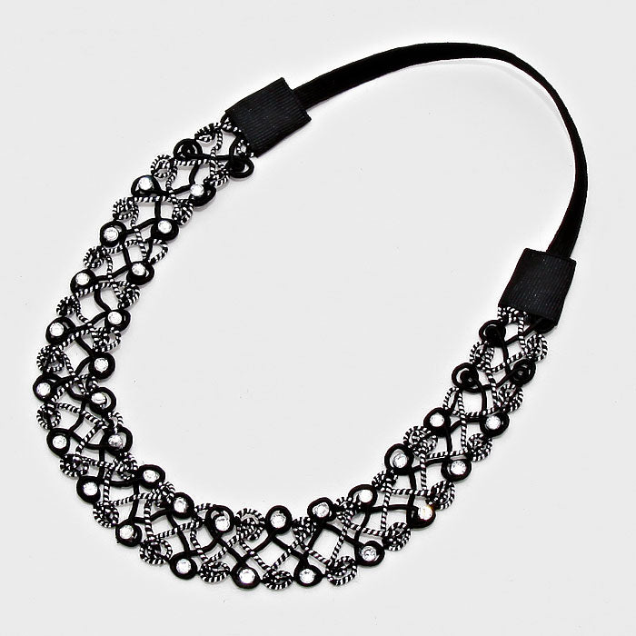 iLLASPARKZ Metallic Thread Accented Stretch Headband