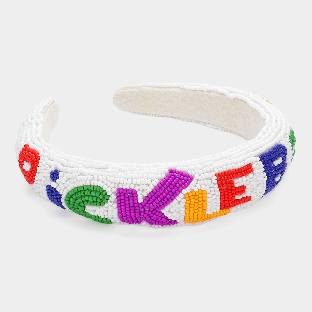 iLLASPARKZ PickleBall Message Beaded Headband