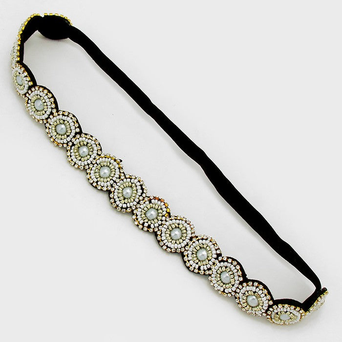 iLLASPARKZ Pearl Beaded Headband