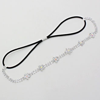 iLLASPARKZ Crystal Iridescent Flower Stretch Headband