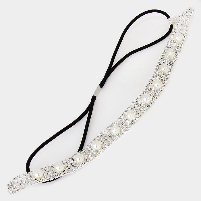 iLLASPARKZ Crystal Pearl Stretch Headband