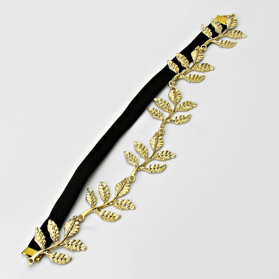 iLLASPARKZ Athena Metal Leaf Stretch Headband