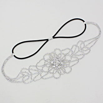 iLLASPARKZ Crystal Rhinestone Flower Stretch Headband