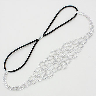 iLLASPARKZ Crystal Rhinestone Bubble Flower Stretch Headband