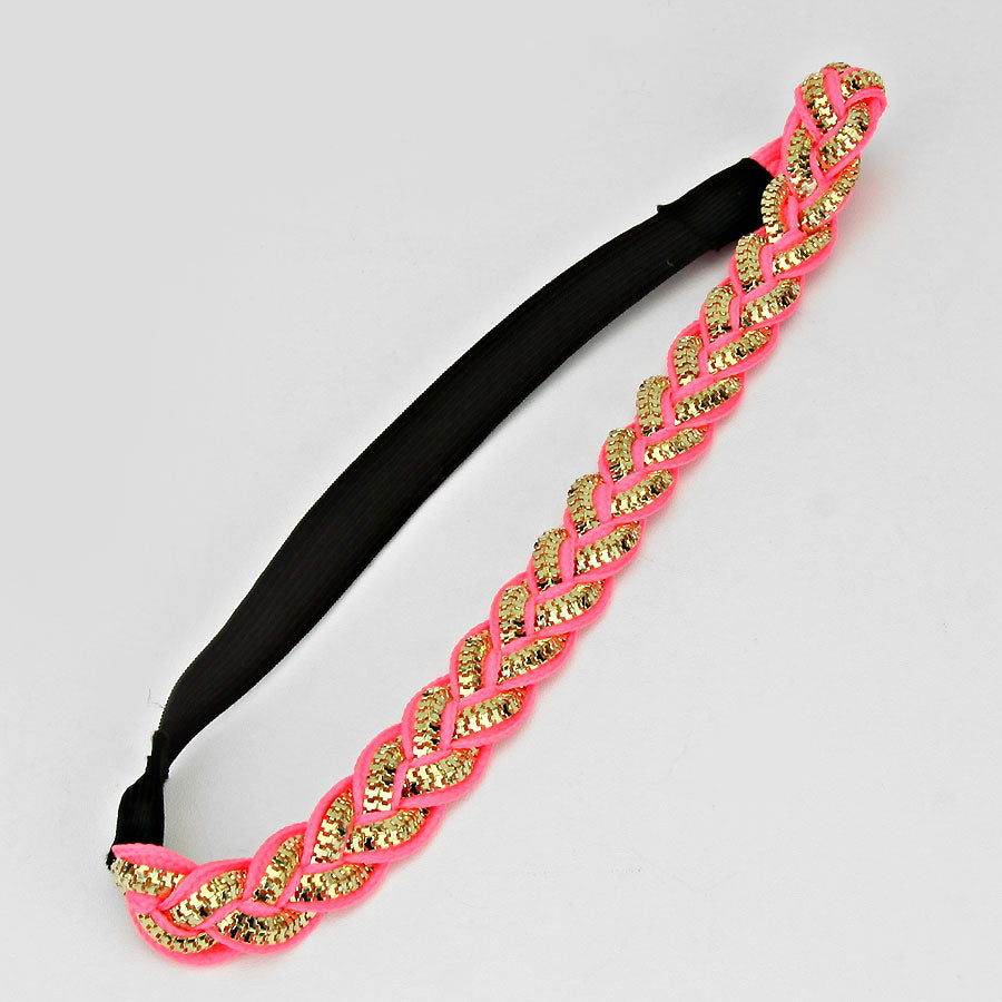 iLLASPARKZ Braided Metal Stretch Headband