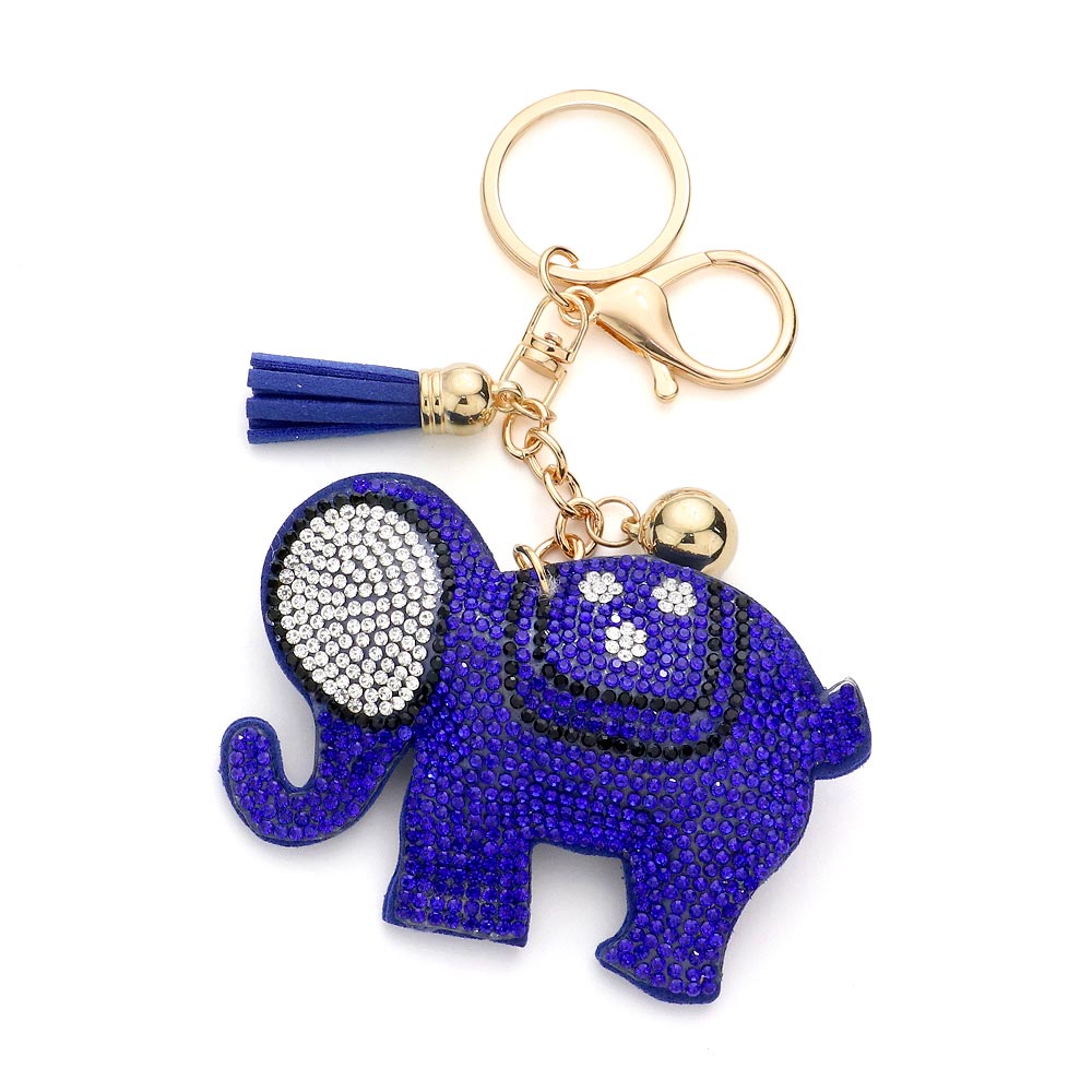 iLLASPARKZ Bling Elephant Tassel Keychain