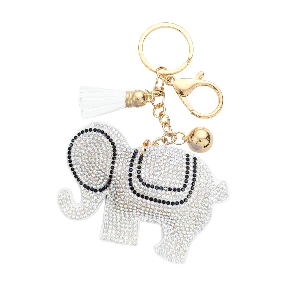 iLLASPARKZ Bling Elephant Tassel Keychain