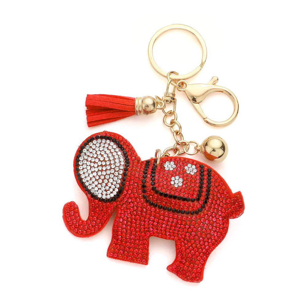 iLLASPARKZ Bling Elephant Tassel Keychain