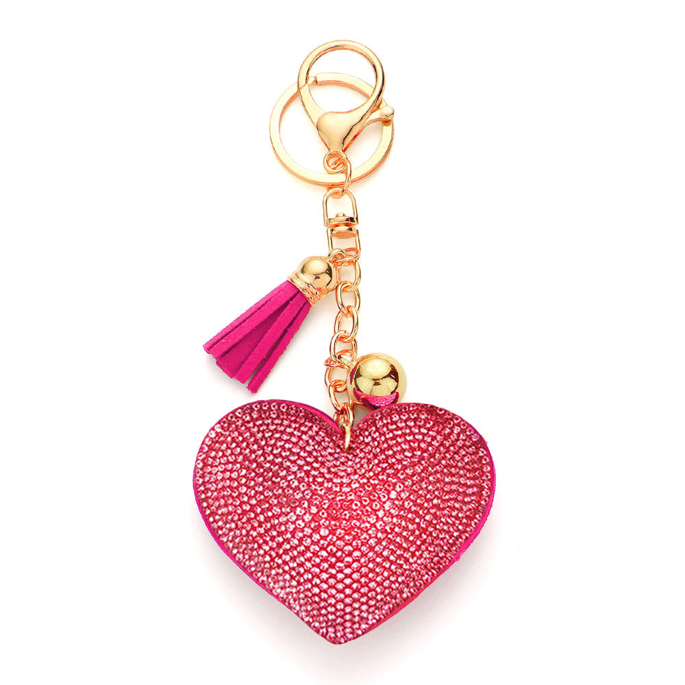 iLLASPARKZ Bling Heart Tassel Keychain