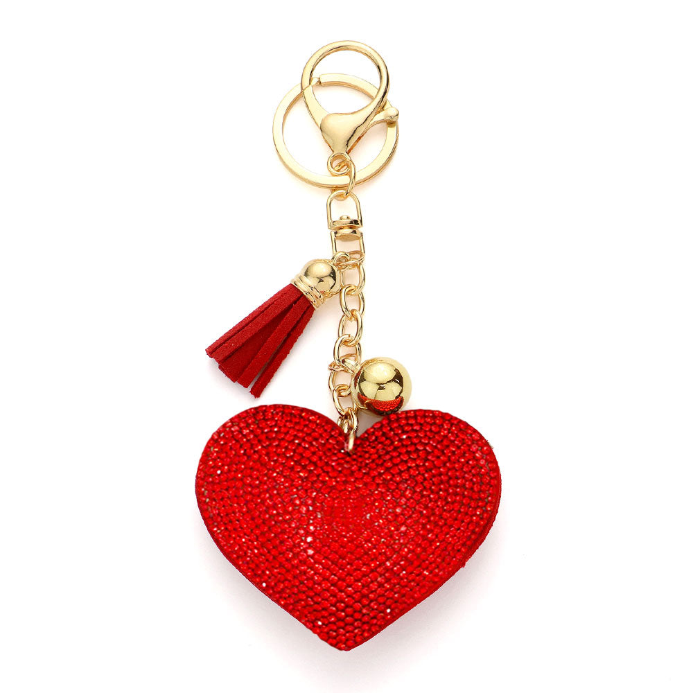 iLLASPARKZ Bling Heart Tassel Keychain