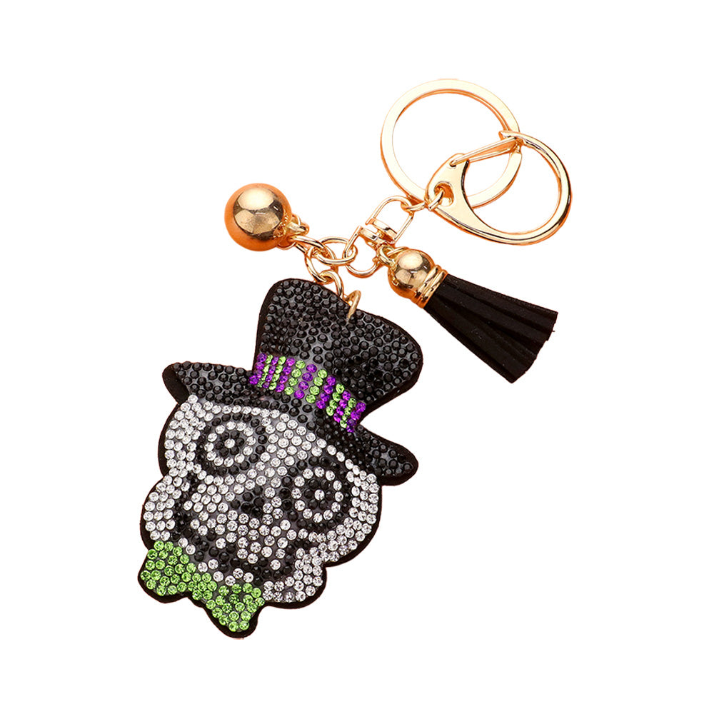 iLLASPARKZ Bling Halloween Skull Keychain