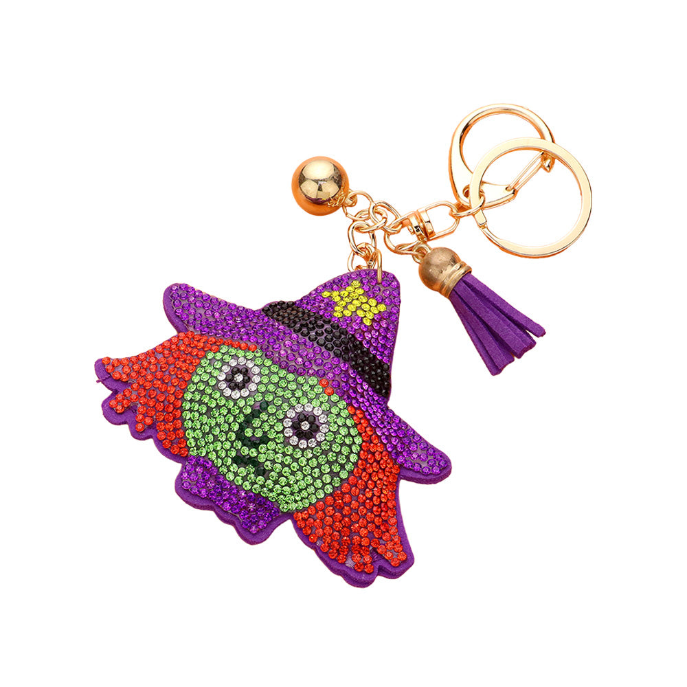 iLLASPARKZ Bling Halloween Witch Keychain