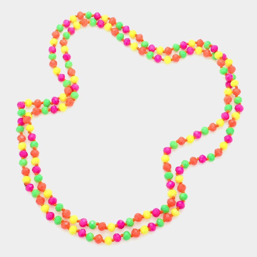 iLLASPARKZ Faceted Beaded Long Necklace