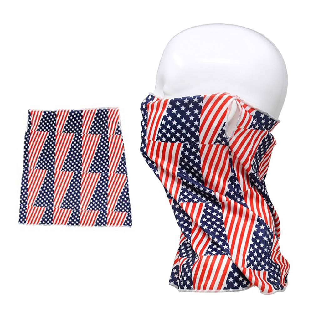 iLLASPARKZ USA Flag Print Seamless Face Tube Mask