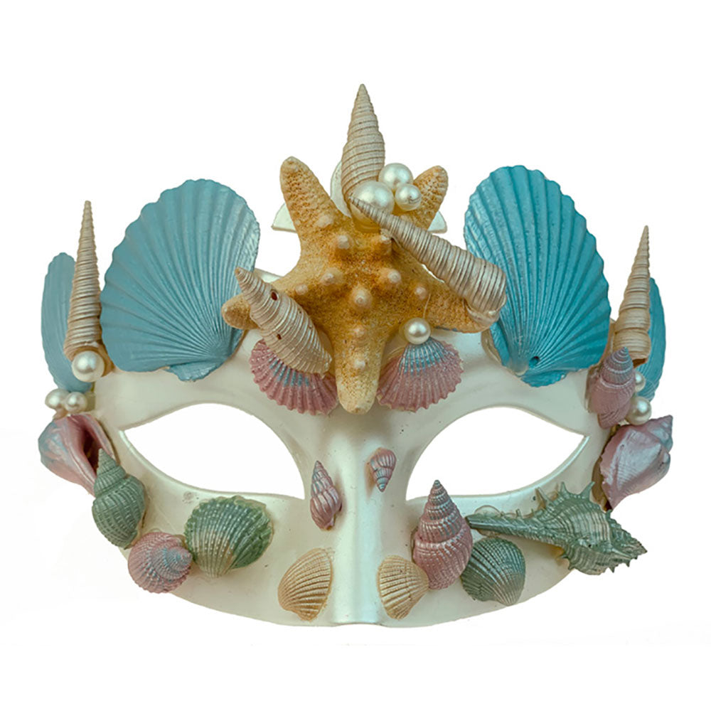 iLLASPARKZ Starfish Conch Shell Pearl Embellished Half Mask