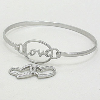 iLLASPARKZ Interchangeable Heart Pendant Bangle Bracelet