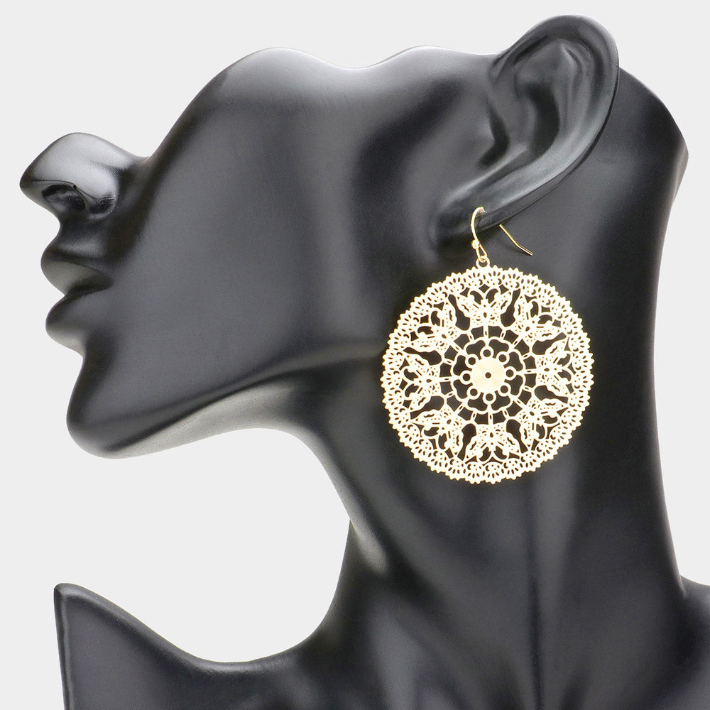 iLLASPARKZ Filigree Metal Round Dangle Earrings