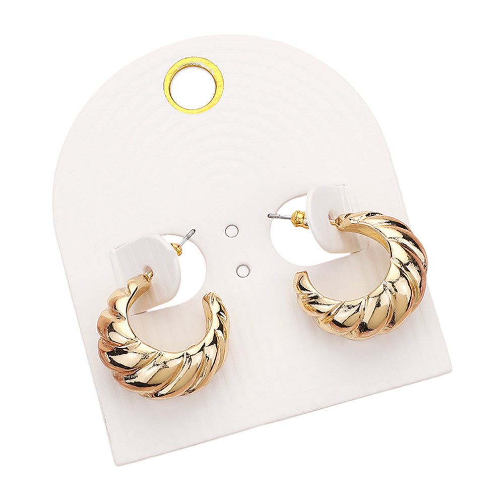 iLLASPARKZ Metal Croissant Hoop Earrings