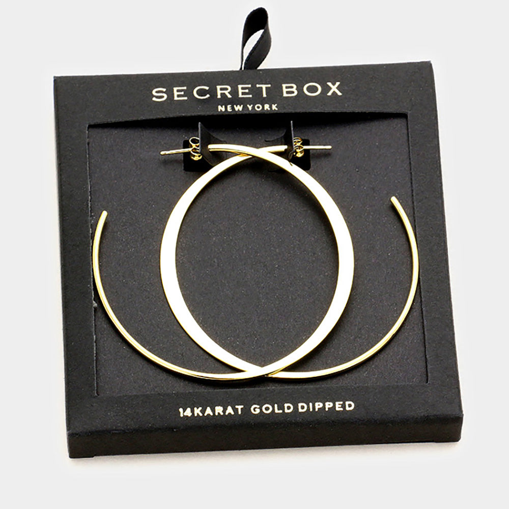 iLLASPARKZ Secret Box_14K Gold Dipped Hoop Earrings