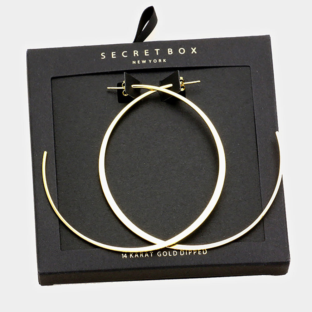 iLLASPARKZ Secret Box_14K Gold Dipped Hoop Earrings