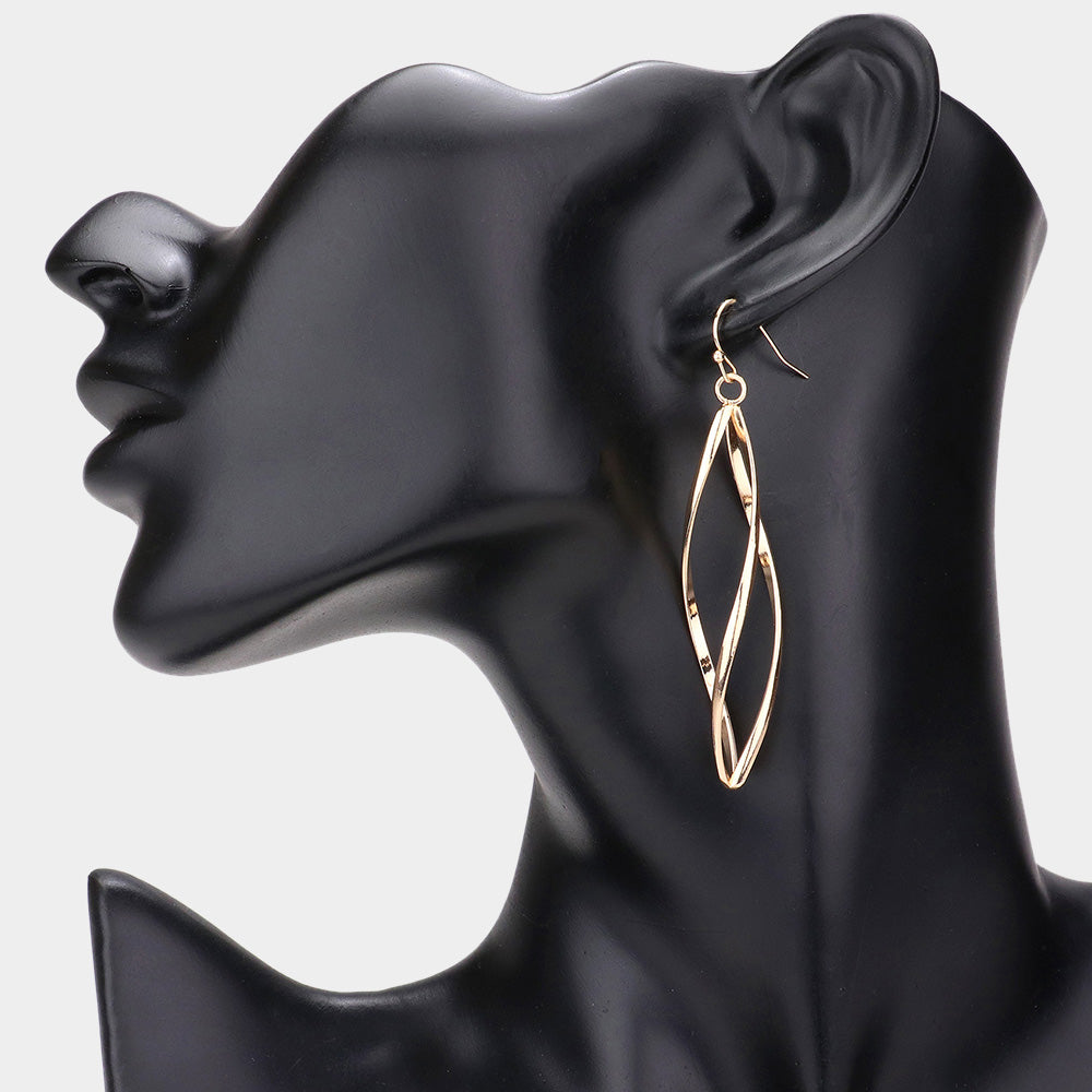 iLLASPARKZ Wavy Metal 3D Dangle Earrings