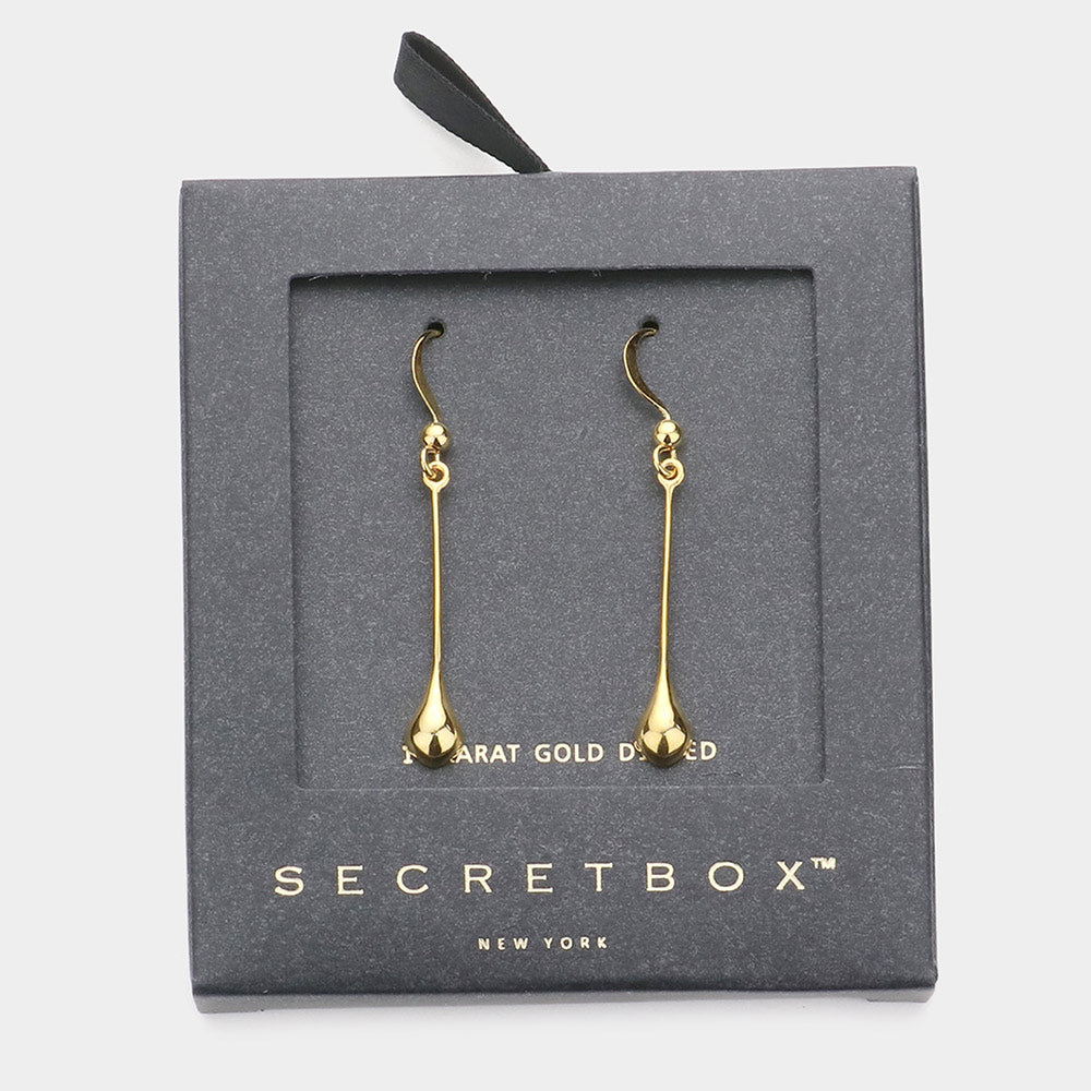 iLLASPARKZ Secret Box_14K Gold Dipped Metal Teardrop Dangle Earrings