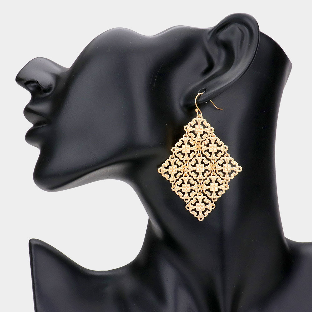 iLLASPARKZ Filigree Metal Kite Earrings