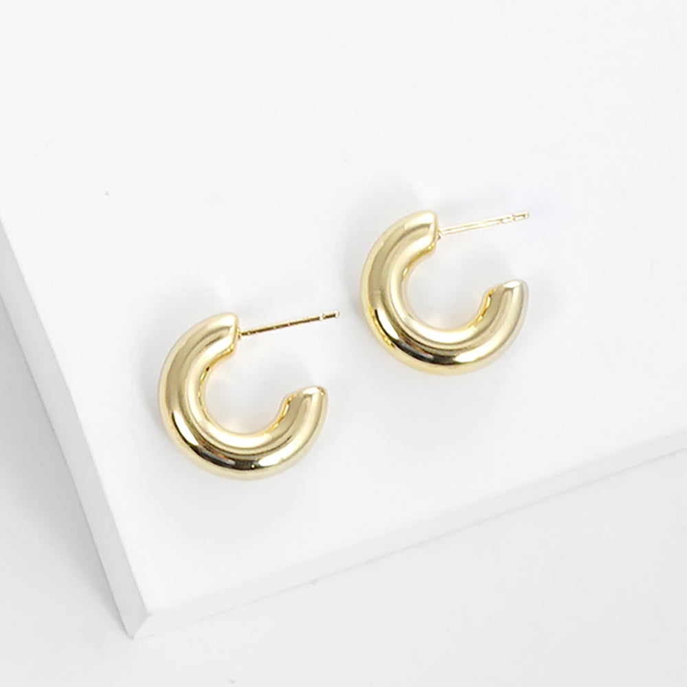 iLLASPARKZ Gold Dipped Metal Hoop Earrings