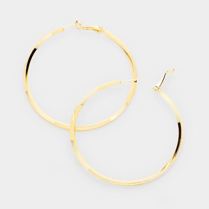 iLLASPARKZ 14K Gold Metal Hoop Earrings