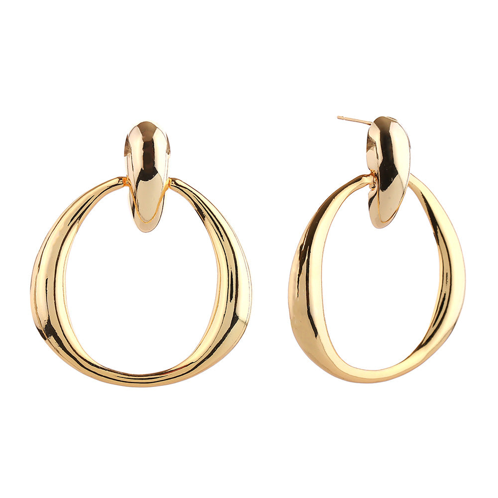 iLLASPARKZ 14K Gold Dipped Round Link Earrings